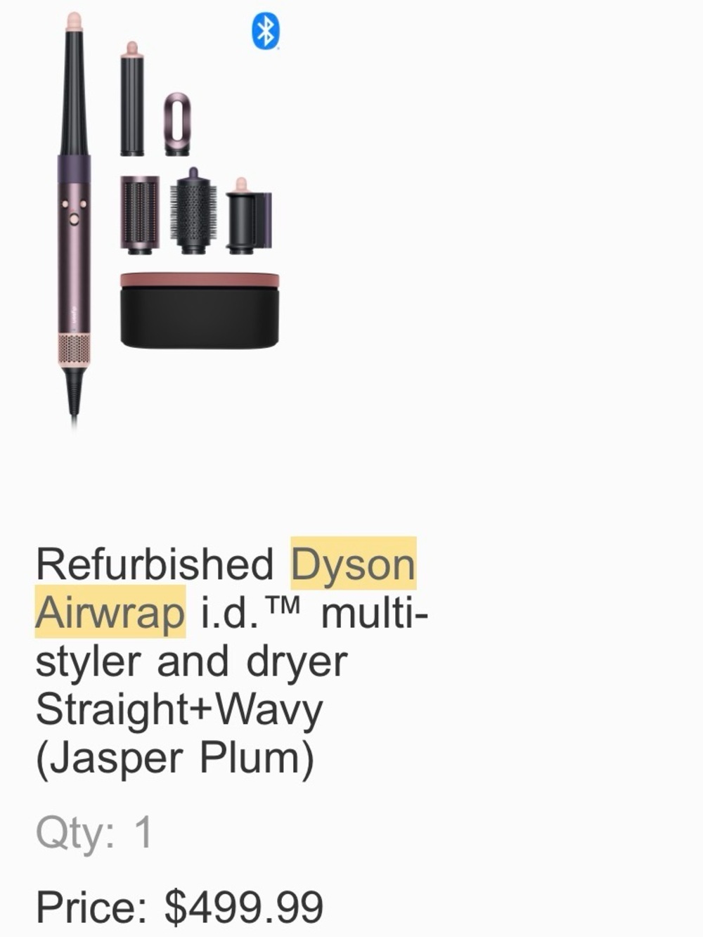 Dyson Jasper Plum Multi-Styler with Rose Gold Accents